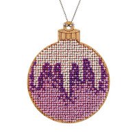 Bead embroidery kit on wood Wonderland Crafts FLK-072 Christmas decorations