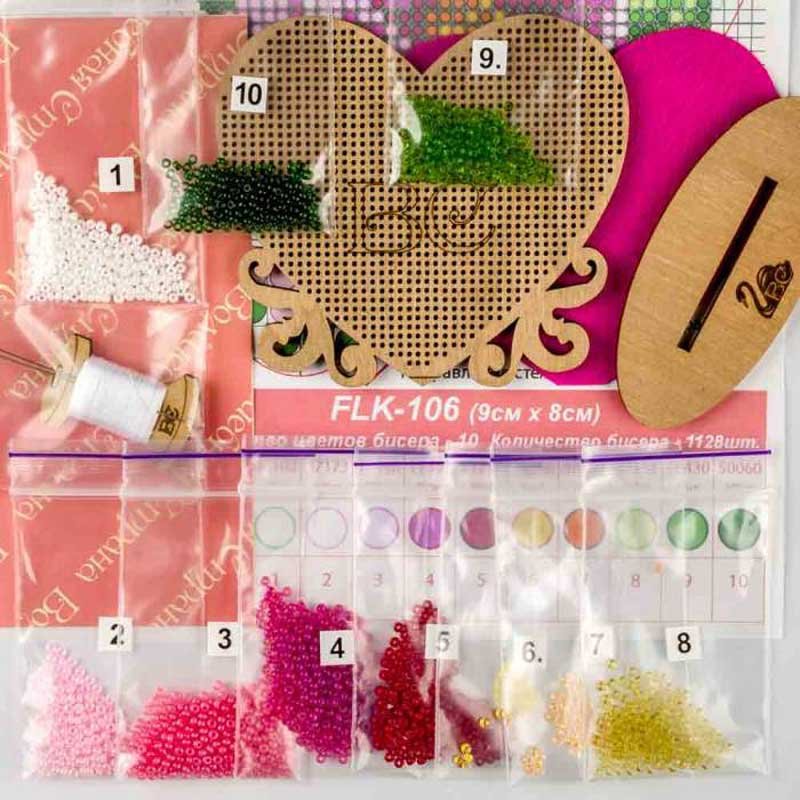 Bead embroidery kit on wood FairyLand FLK-106 Home stories