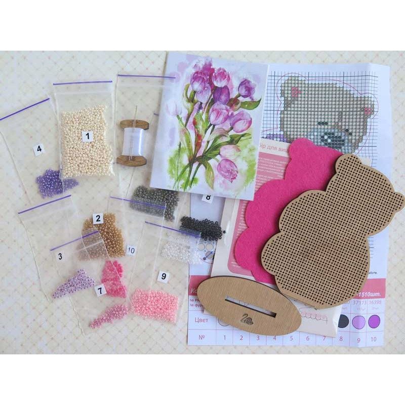 Bead embroidery kit on wood FairyLand FLK-114 Home stories