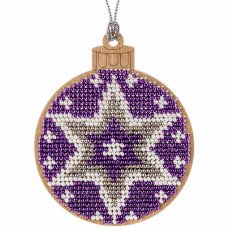 Bead embroidery kit on wood Wonderland Crafts FLK-128 Christmas decorations