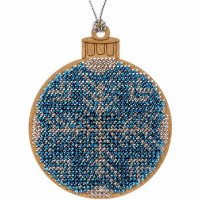 Bead embroidery kit on wood Wonderland Crafts FLK-131 Christmas decorations