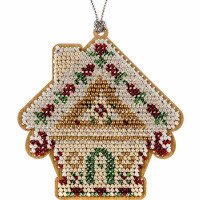 Bead embroidery kit on wood Wonderland Crafts FLK-137 Christmas decorations