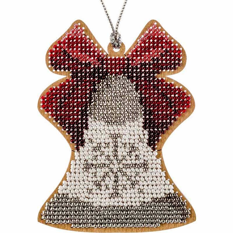 Bead embroidery kit on wood Wonderland Crafts FLK-142 Christmas decorations