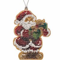 Bead embroidery kit on wood Wonderland Crafts FLK-145 Christmas decorations