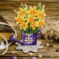 Bead embroidery kit on wood FairyLand FLK-196 Flowers