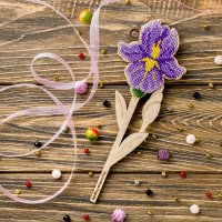 Bead embroidery kit on wood FairyLand FLK-200 Flowers