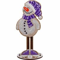 Bead embroidery kit on wood Wonderland Crafts FLK-207 Christmas decorations