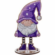 Bead embroidery kit on wood Wonderland Crafts FLK-210 Christmas decorations