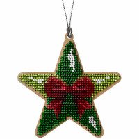 Bead embroidery kit on wood Wonderland Crafts FLK-221 Christmas decorations
