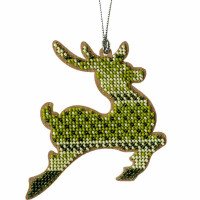 Bead embroidery kit on wood Wonderland Crafts FLK-226 Christmas decorations