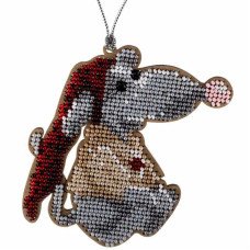 Bead embroidery kit on wood Wonderland Crafts FLK-232 Christmas decorations
