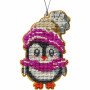 Bead embroidery kit on wood Wonderland Crafts FLK-235 Christmas decorations