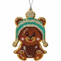 Bead embroidery kit on wood Wonderland Crafts FLK-238 Christmas decorations