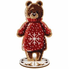 Bead embroidery kit on wood Wonderland Crafts FLK-240 Christmas decorations