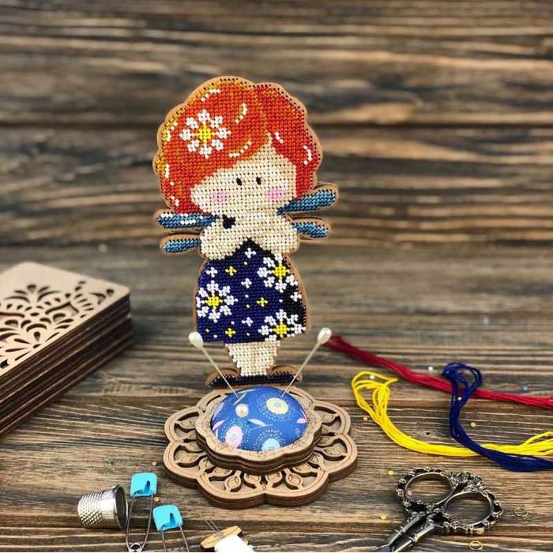 Bead embroidery kit on wood FairyLand FLK-282 Pincushion