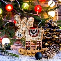 Bead embroidery kit on wood FairyLand FLK-295 Rocking chairs