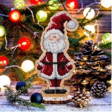 Bead embroidery kit on wood Wonderland Crafts FLK-297 Christmas decorations