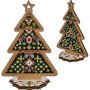 Bead embroidery kit on wood Wonderland Crafts FLK-301 Christmas decorations