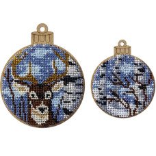 Bead embroidery kit on wood Wonderland Crafts FLK-303 Christmas decorations