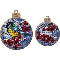 Bead embroidery kit on wood Wonderland Crafts FLK-304 Christmas decorations