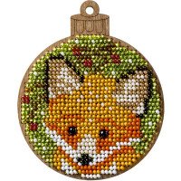 Bead embroidery kit on wood Wonderland Crafts FLK-308 Christmas decorations