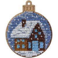 Bead embroidery kit on wood Wonderland Crafts FLK-312 Christmas decorations