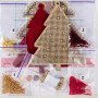 Bead embroidery kit on wood Wonderland Crafts FLK-317 Christmas decorations