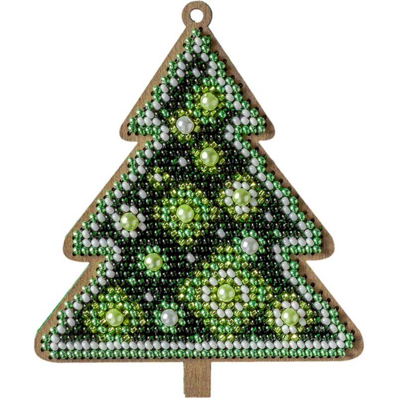 Bead embroidery kit on wood Wonderland Crafts FLK-318 Christmas decorations