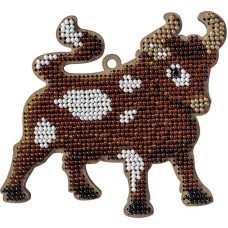 Bead embroidery kit on wood Wonderland Crafts FLK-320 Christmas decorations