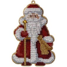 Bead embroidery kit on wood Wonderland Crafts FLK-323 Christmas decorations