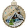 Bead embroidery kit on wood Wonderland Crafts FLK-366 Christmas decorations