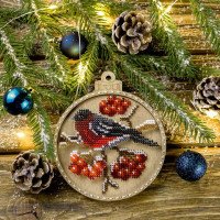 Bead embroidery kit on wood Wonderland Crafts FLK-367 Christmas decorations