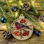 Bead embroidery kit on wood Wonderland Crafts FLK-367 Christmas decorations