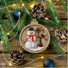 Bead embroidery kit on wood Wonderland Crafts FLK-368 Christmas decorations
