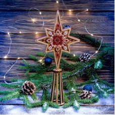 Bead embroidery kit on wood Wonderland Crafts FLK-378 Christmas decorations