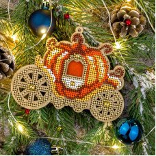 Bead embroidery kit on wood Wonderland Crafts FLK-384 Christmas decorations