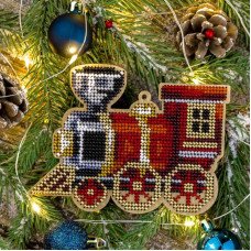 Bead embroidery kit on wood Wonderland Crafts FLK-385 Christmas decorations
