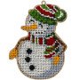 Bead embroidery kit on wood Wonderland Crafts FLK-390 Christmas decorations
