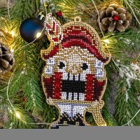 Bead embroidery kit on wood Wonderland Crafts FLK-392 Christmas decorations