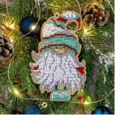 Bead embroidery kit on wood Wonderland Crafts FLK-394 Christmas decorations