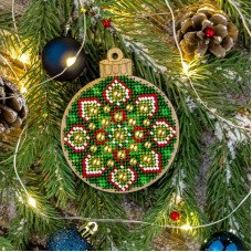 Bead embroidery kit on wood Wonderland Crafts FLK-395 Christmas decorations