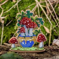 Bead embroidery kit on wood FairyLand FLK-406 Flowers