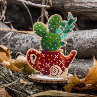 Bead embroidery kit on wood FairyLand FLK-407 Flowers