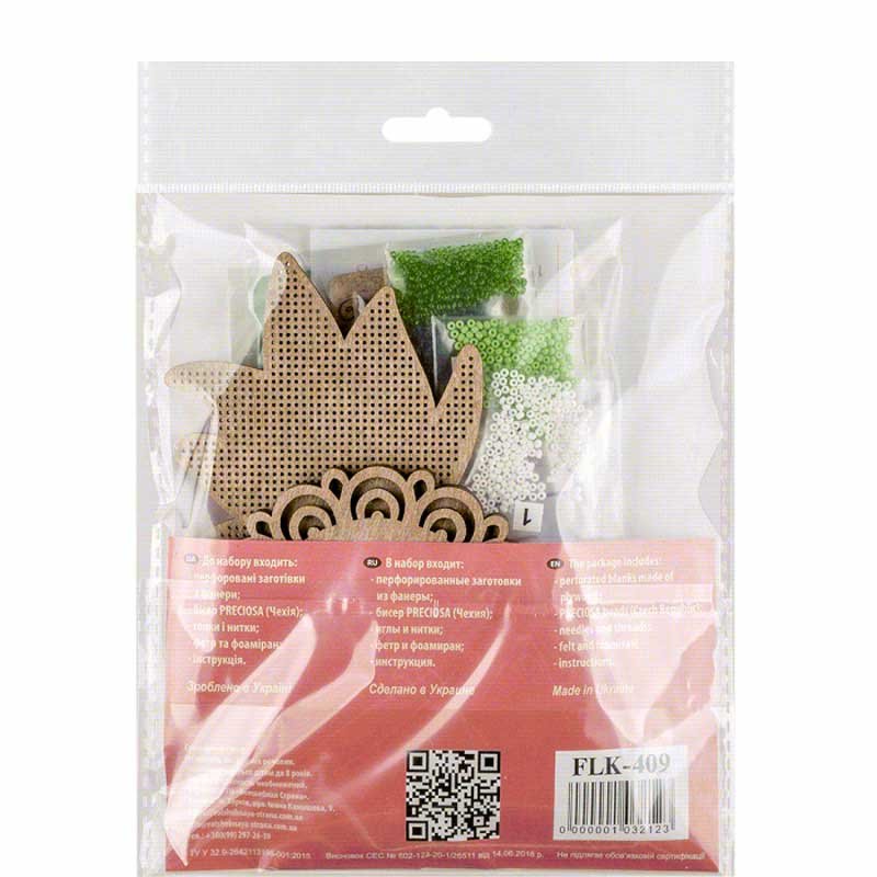 Bead embroidery kit on wood FairyLand FLK-409 Flowers