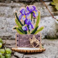 Bead embroidery kit on wood FairyLand FLK-412 Flowers