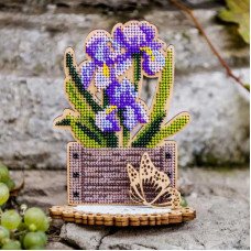 Bead embroidery kit on wood FairyLand FLK-412 Flowers