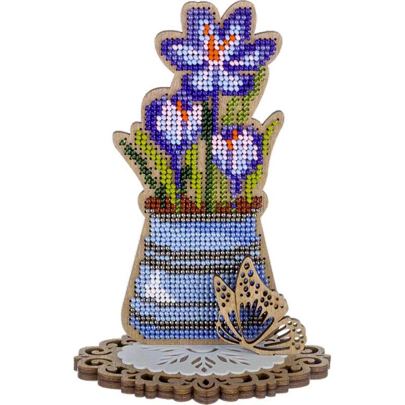 Bead embroidery kit on wood FairyLand FLK-413 Flowers