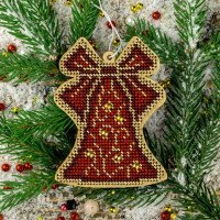 Bead embroidery kit on wood Wonderland Crafts FLK-445 Christmas decorations