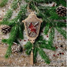 Bead embroidery kit on wood Wonderland Crafts FLK-450 Christmas decorations