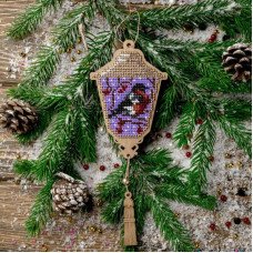 Bead embroidery kit on wood Wonderland Crafts FLK-451 Christmas decorations
